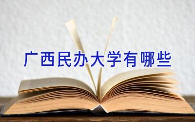广西民办大学有哪些
