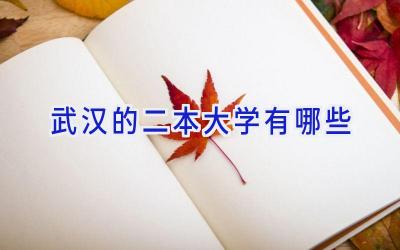武汉的二本大学有哪些