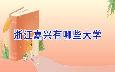 浙江嘉兴有哪些大学