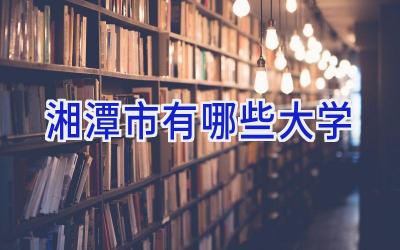 湘潭市有哪些大学