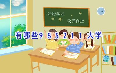 有哪些985211大学