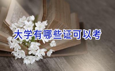 大学有哪些证可以考