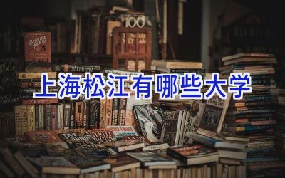 上海松江有哪些大学