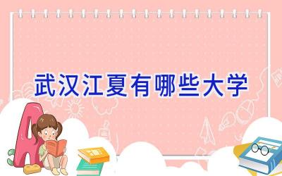 武汉江夏有哪些大学