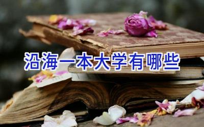 沿海一本大学有哪些