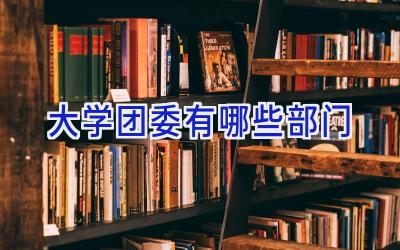 大学团委有哪些部门