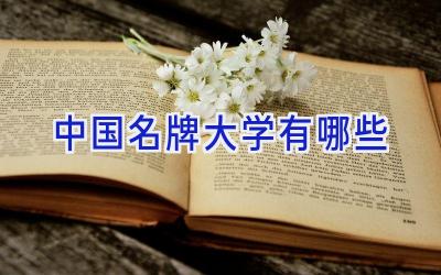 中国名牌大学有哪些
