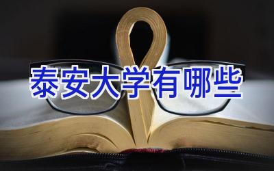 泰安大学有哪些