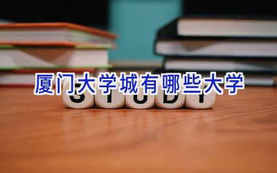 厦门大学城有哪些大学