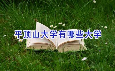 平顶山大学有哪些大学