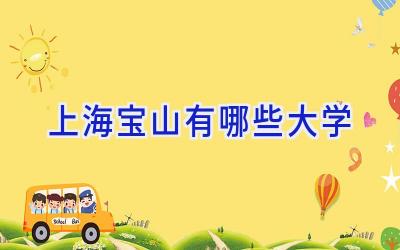 上海宝山有哪些大学