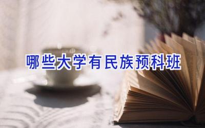 哪些大学有民族预科班
