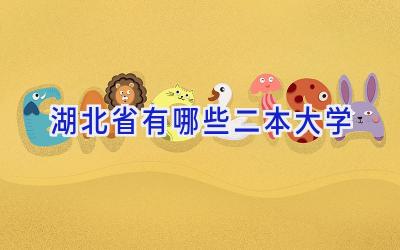 湖北省有哪些二本大学