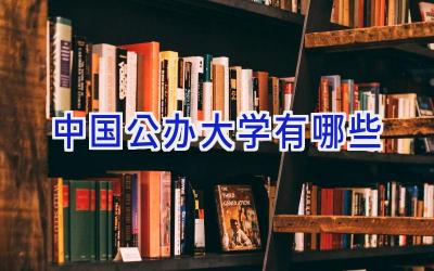 中国公办大学有哪些