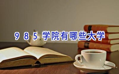 985学院有哪些大学