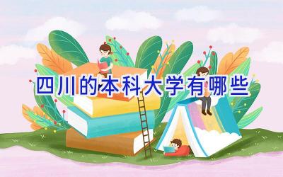 四川的本科大学有哪些