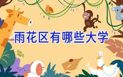 雨花区有哪些大学