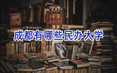 成都有哪些民办大学