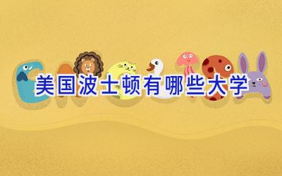 美国波士顿有哪些大学