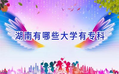 湖南有哪些大学有专科