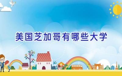 美国芝加哥有哪些大学