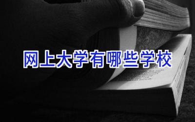 网上大学有哪些学校