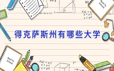 得克萨斯州有哪些大学