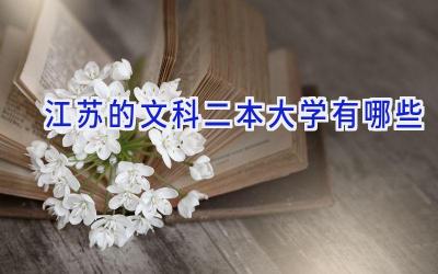 江苏的文科二本大学有哪些