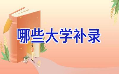 哪些大学补录