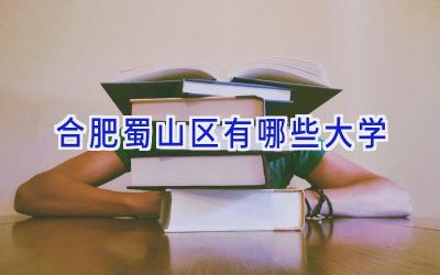 合肥蜀山区有哪些大学