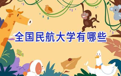 全国民航大学有哪些