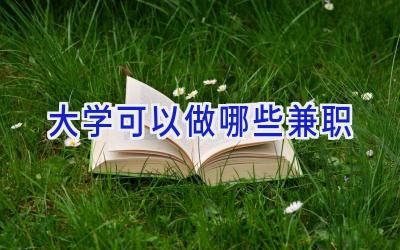 大学可以做哪些兼职