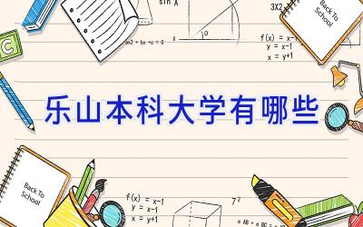 乐山本科大学有哪些