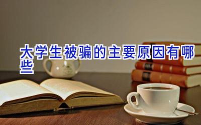 大学生被骗的主要原因有哪些