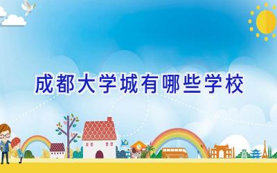 成都大学城有哪些学校