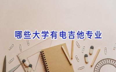 哪些大学有电吉他专业