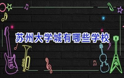 苏州大学城有哪些学校