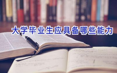 大学毕业生应具备哪些能力