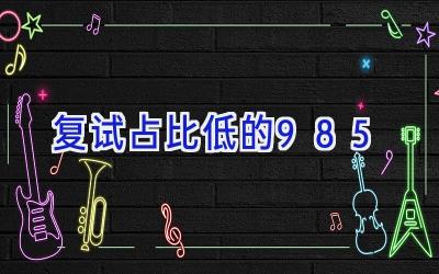 复试占比低的985