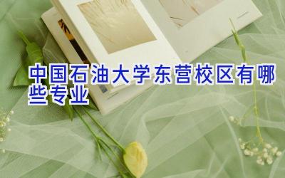 中国石油大学东营校区有哪些专业