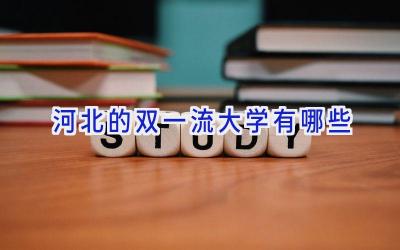 河北的双一流大学有哪些