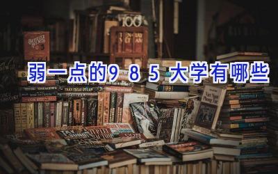弱一点的985大学有哪些