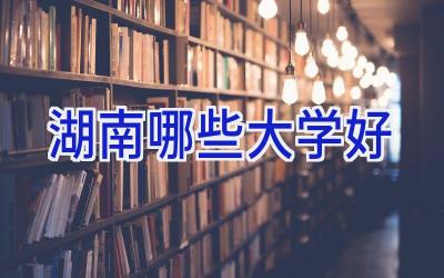 湖南哪些大学好