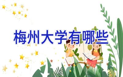梅州大学有哪些