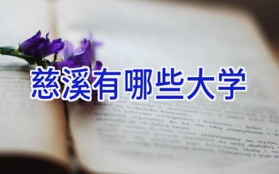 慈溪有哪些大学