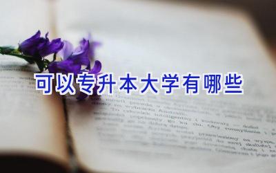 可以专升本大学有哪些