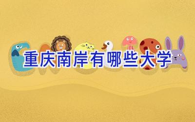 重庆南岸有哪些大学