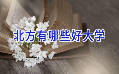 北方有哪些好大学