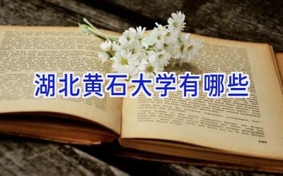 湖北黄石大学有哪些