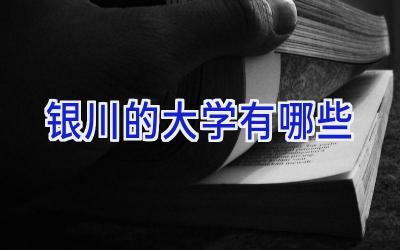 银川的大学有哪些